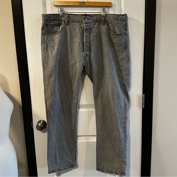 Levi’s 501 Original Fit Gray Wash Jeans Men’s W40/L30 | Stretch | Preowned - Picture 1 of 4